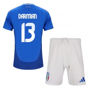 Italien Matteo Darmian #13 Hemmaställ Barn EM 2024 Kortärmad (+ Korta byxor)